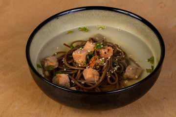Fish soup with salmon
