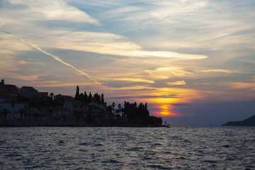 Sunset on the sea - Korcula island