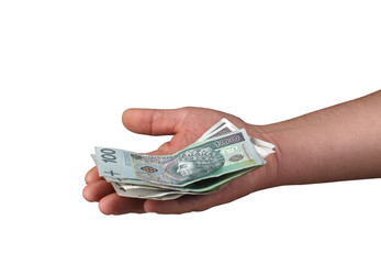 money in your hand