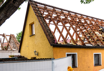 Abriß eines Hauses Baujahr 1908