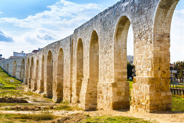 Kamares aqueduct in Cyprus