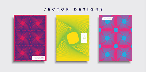 Vector cover designs. Future Poster template. Smartphone modern background set.