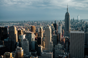 Cityscape view on downtown of Manhattan in New York City