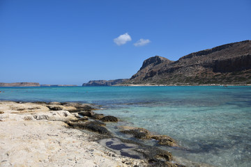Balos lagoon beach in the Crete, Greece