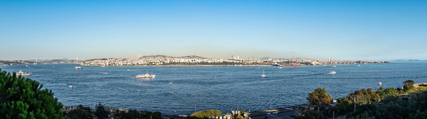 Cityscape with Gulf of the Golden Horn in Istanbul, Turkey.