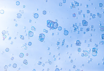 blue soap bubbles