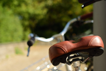 Bike with leather