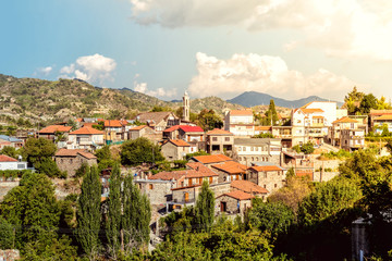 Fototapeta na wymiar Scenic view of Kyperounta village. Limassol District, Cyprus
