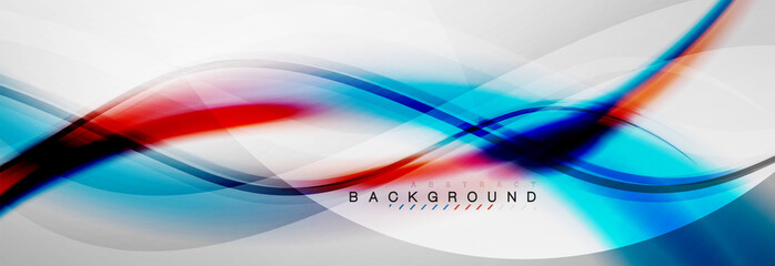 Smooth flowing wave motion concept background