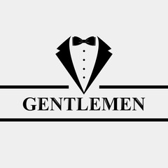 Gentleman icon. Suit icon isolated on white background.