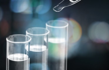 Science laboratory test tubes , laboratory equipment