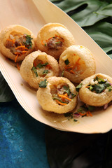 Pani Puri indian street food. Golgappe