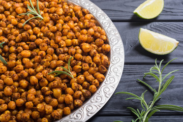 Roasted chickpeas with rosemary