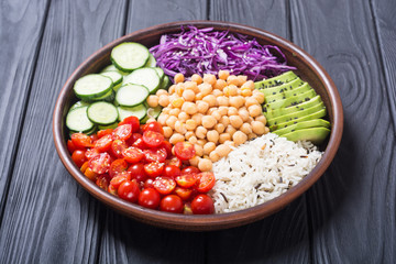 Healthy vegetarian salad