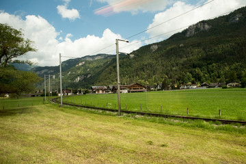 Fototapeta na wymiar interlaken railway switzerland