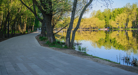 The road in the city Park