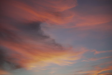 colorful of sunset sky