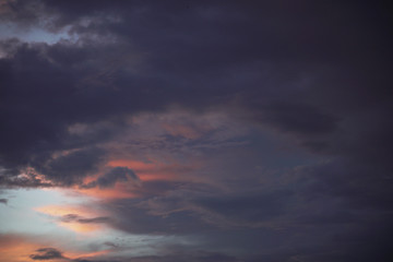 colorful of sunset sky