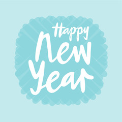 Vector illustration of new year text for typography poster, calendar, greeting card or postcard.