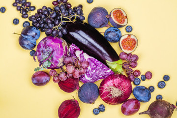 Selection of purple foods