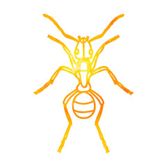 watercolor outline ant