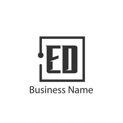 Obraz premium Initial Letter ED Logo Template Design