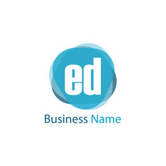 Initial Letter ED Logo Template Design
