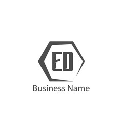 Initial Letter ED Logo Template Design