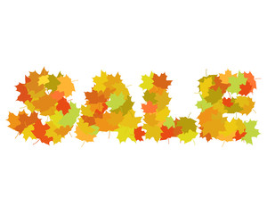 Autumn sale fall - vector logo 