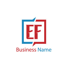 Initial Letter EF Logo Template Design