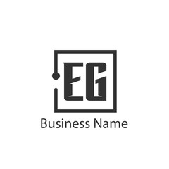 Initial Letter EG Logo Template Design