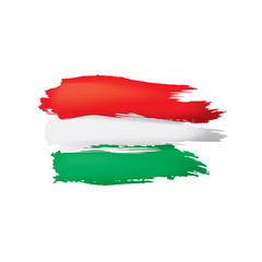 Hungary flag, vector illustration on a white background