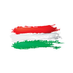 Hungary flag, vector illustration on a white background
