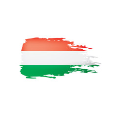 Hungary flag, vector illustration on a white background