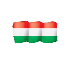Hungary flag, vector illustration on a white background