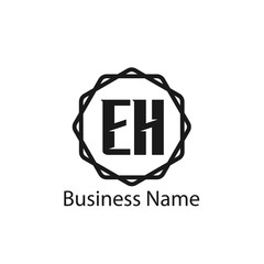 Initial Letter EH Logo Template Design