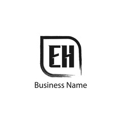 Fototapeta premium Initial Letter EH Logo Template Design