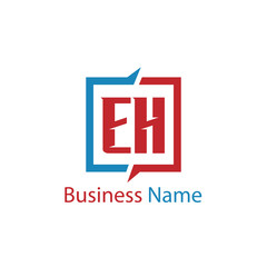 Initial Letter EH Logo Template Design