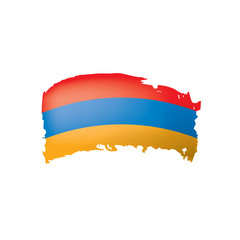 Armenia flag, vector illustration on a white background