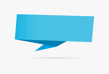 blue sky banner origami ribbon paper infographic collection isolated on white background