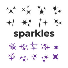 Fototapeta premium Glowing light effect star. Sparkle lights vector