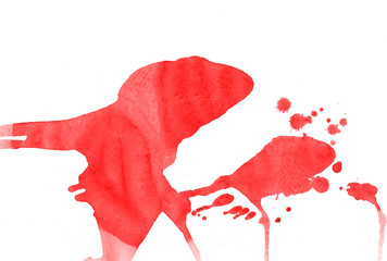 Abstract red watercolor banner for web design