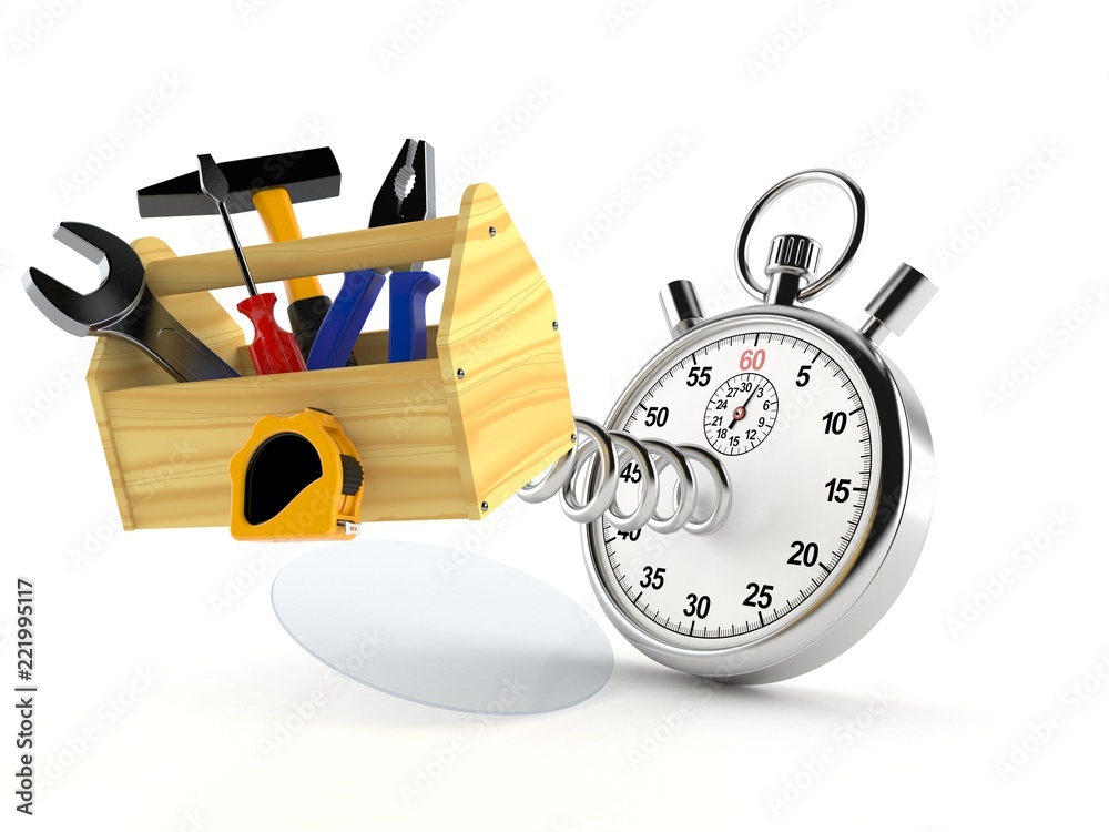 Poster work tools with stopwatch