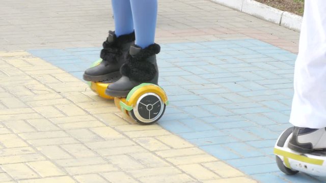 Legs ride on the Segway in public plac