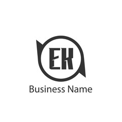 Initial Letter EK Logo Template Design