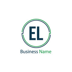 Fototapeta premium Initial Letter EL Logo Template Design