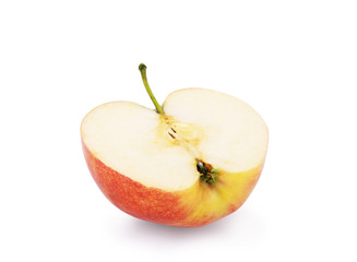 Fresh red apple isolated on white. With clipping path