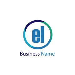 Initial Letter EL Logo Template Design