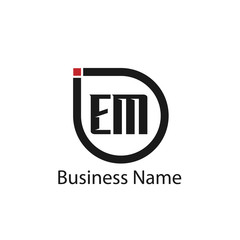 Initial Letter EM Logo Template Design