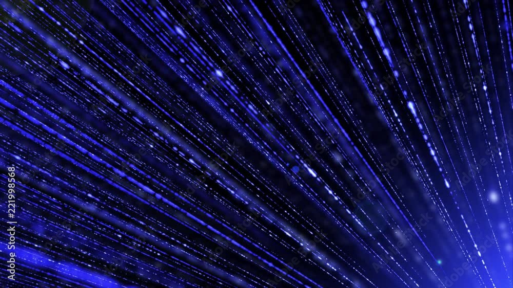 Aufkleber Abstract Particle Futuristic Line Dot Shooting With Center Lens Flare Animation Loop Screensaver Background